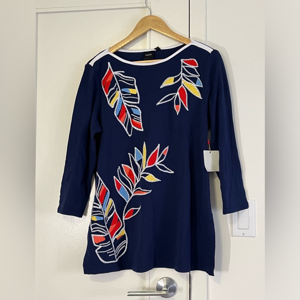 Floral Blue Sweater